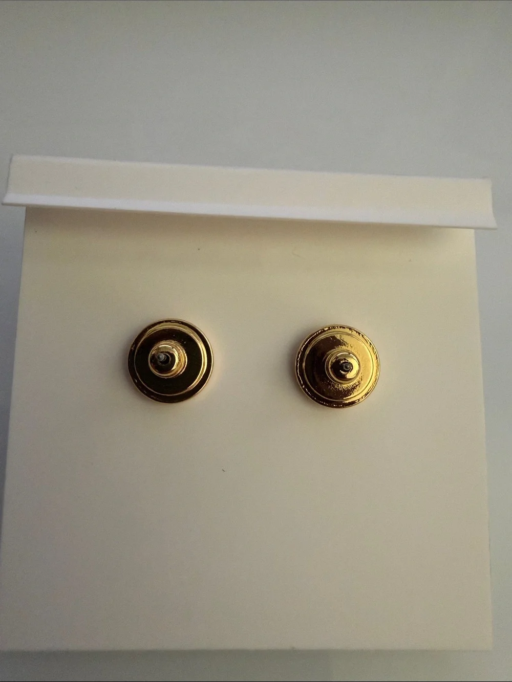 Tory Burch Gold and Blush Round Stud Earrings NWOT